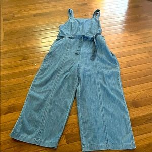 Ella Moss wide leg denim pantsuit.